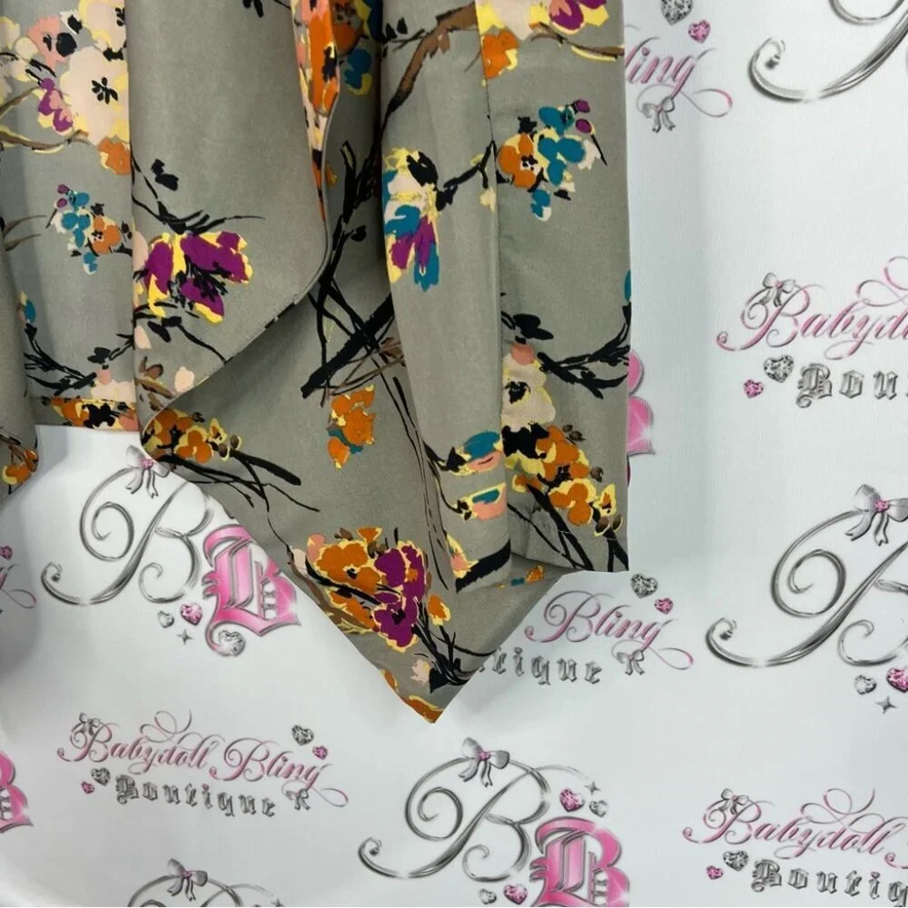 Darling cardigan shirt open front flowy flowers style Floral Kimono Cardigan
